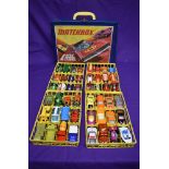 A Matchbox Carry Case containing 48 Matchbox and similar diecasts including mainly Superfast , no 29