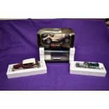 Two Franklin Mint 1:18 scale diecasts, 1907 Rolls Royce Silver Ghost with display case and 1930
