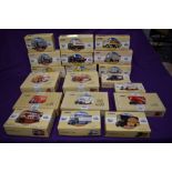 Nineteen Corgi (China) diecast Articulated Wagons, Advertising Vans, Fire Engines and Buses