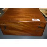 A Mahogany cased retouching box, French made