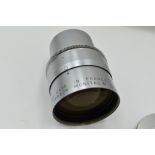 A very rare Rank Taylor Hobson Monital Sopelem f;0.95 50mm lens French made with conversion to fit
