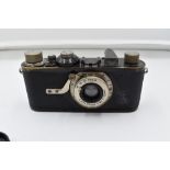 A Leica 1A camera with fixed Leitz Elmar 1;3,5 f=50mm lens Circa 1928. Serial No 12999