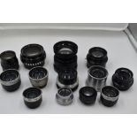 A selection of lenses, including five Wray, London, the Supar 5.5 inches, two Supar 4.5 inches,
