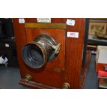 A Fallowfield, 146 Charing Cross Road London manufactured late 19th Century mahogany cased photogra