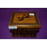 A Sorrento jewellery case or similar box in the form of books decorated with Swallows 'A