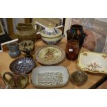 An assortment of studio pottery and ceramics.