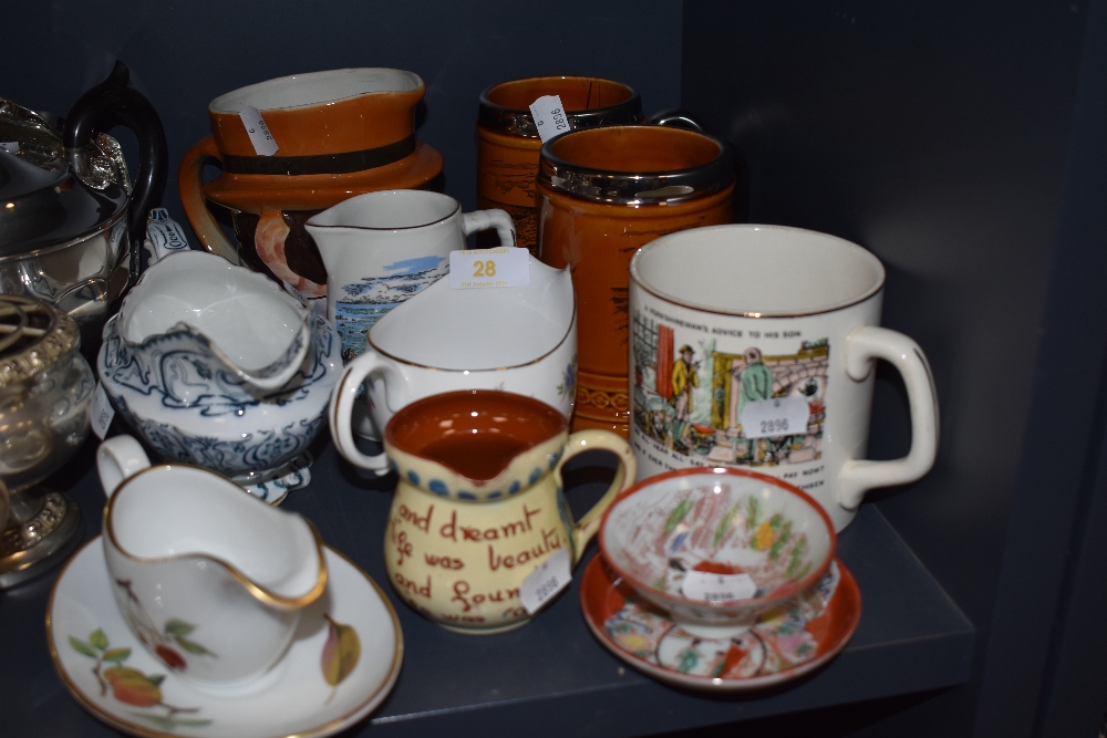 A selection of ceramics including Motto ware and Royal Worcester Evesham