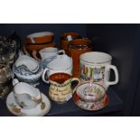 A selection of ceramics including Motto ware and Royal Worcester Evesham