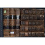 A selection of antique text and reference books including History of England