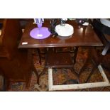 An Edwardian mahogany occasional table, approx. 60 x 40cm