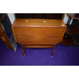 An Edwardian mahogany and inlaid sutherland style occasional table, width approx. 73cm