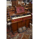 A 19th Century oak cased Chapel/American Organ/Harmonium by The Hillier Organ Company, lovely