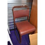 Twenty Seven (27) vintage utility style chairs having metal frames