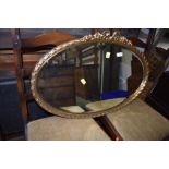 A gilt frame wall mirror, width approx. 72cm