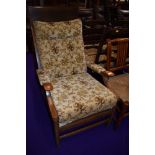 A vintage upholstered armchair