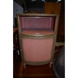 A woven fibre bedside cabinet