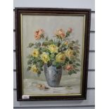 An oil painting, Lockerman, still life, indistinctly signed, 40 x 29cm, framed