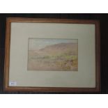 A watercolour, Cuthbert Rigby, Blea Tarn, Langdale, signed and attributed verso, 16 x 24cm, framed