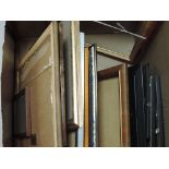 A box of picture frames, various