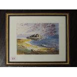 A watercolour, Vivienne Pooley, Red Tarn Helvellyn, signed and attributed verso, 15 x 21cm, framed
