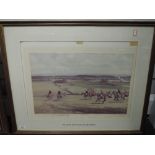 A Ltd Ed print, after Neil Cawthorne, The South Notts Hunt at the Limekiln, signed and num 44/250,