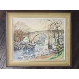 An oil painting on board, Neil Taylor, Devil's Bridge Kirkby Lonsdale, signed, 20 x 25cm, framed