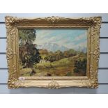 An oil painting on board, Doya, Near Fransch Hoeer Cape, signed and attributed verso, 29 x 41cm,