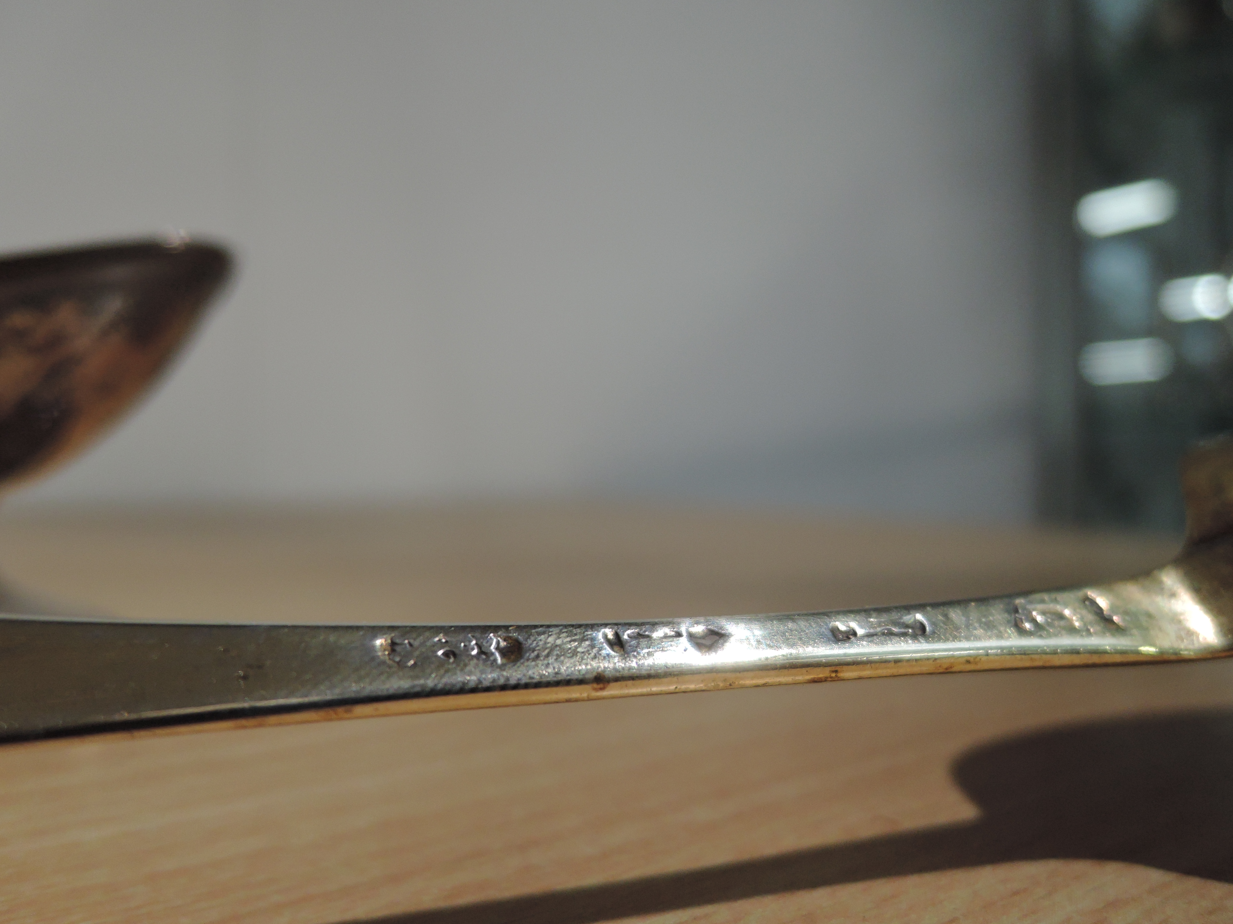 A pair of Georgian Scottish silver salts of plain navette form on pedestal feet, Edinburgh hallmarks - Image 3 of 4