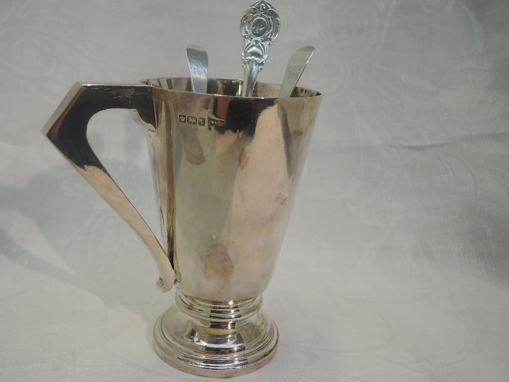 A silver tankard of plain conical form bearing presentation inscription regarding Southwell Rifle - Image 2 of 2