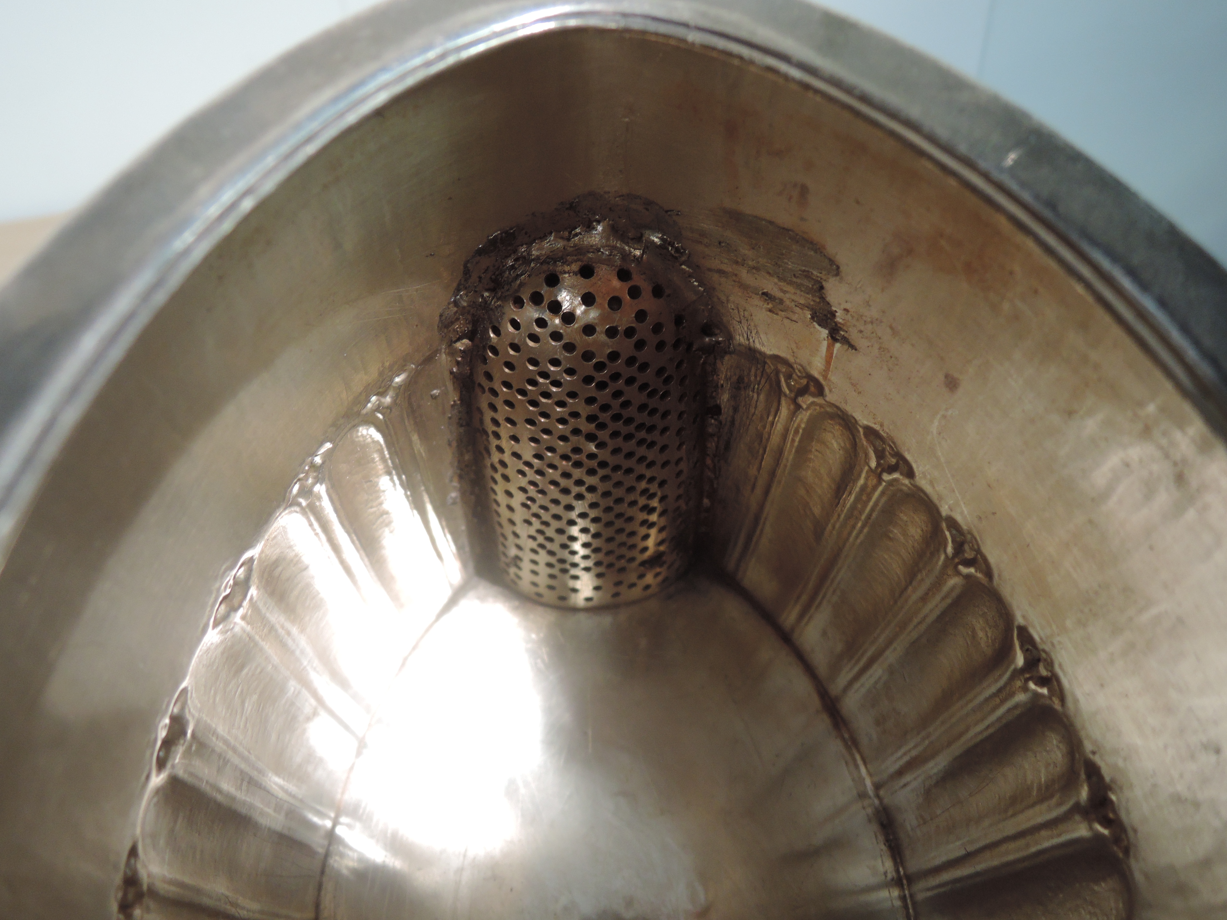 A Georgian silver teapot of drum form having gadrooned decoration and fruitwood handle, bearing - Image 6 of 7