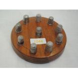 Ten HM silver thimbles of traditional form, all bearing Birmingham hallmarks including Victorian and