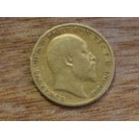 A 1905 Edward VII Gold Half Sovereign and a collection of mainly GB Coins, Pennies, Halfpennies