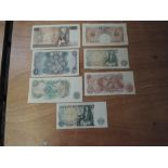 A collection of five uncirculated GB Banknotes, 1967 Fforde A71N 434809 Ten Shilling, 1967 Fforde L