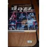 A large Volume 'The Definitive Illustrated Encyclopedia of Jazz & Blues'edited by Julia Rolf