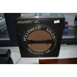 A Dictograph speaker cabinet hand painted with Hollywood studio Recording