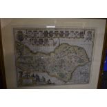 Antiquarian Map. [Blaeu] - Ducatus Eboracensis Pars Borealis/The North Riding of Yorkshire. Later