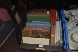 A crate of general books of wild flower, British birds and similar interests.