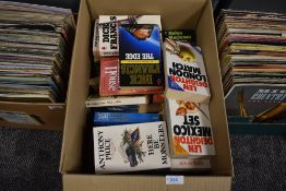 A box of novels including crime interest.