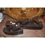 Two vintage wood working planes one having Mathieson and son steel and the other J.G.Graves.