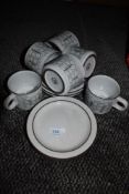 A selection of Hornsea pottery Charisma including six cups, three saucers and three side plates.