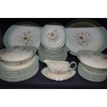 A part dinner service by Wedgwood Barlaston and Etruria Tiger Lily