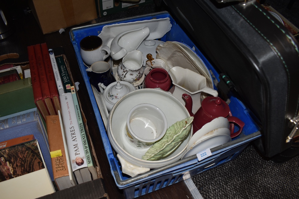 A mixed crate of ceramics including Carlton ware and more.