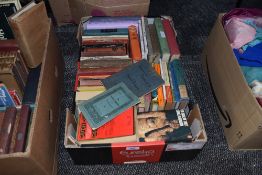 A mixed box of vintage and modern books including novels, botany interest and more.