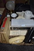 A selection of vintage items including GEC radio, Teasmade, phone and more.