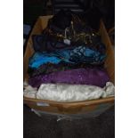 A box of good quality ladies formal wear and occasional dresses including silk St Gillian dress,