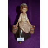 A Lladro figurine, Girl with Two Pails 3512