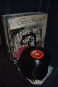 A collection of vinyl LP records and 45 singles including rock and roll, easy listening and more.