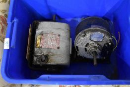 Two vintage electric motors for tools or workshop use