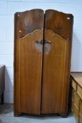 An art deco styled wardrobe approx 84 wide and 160cm tall