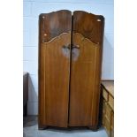 An art deco styled wardrobe approx 84 wide and 160cm tall